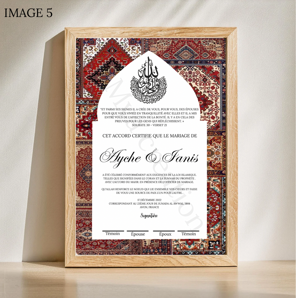 Contrat- Tapis d'Orient