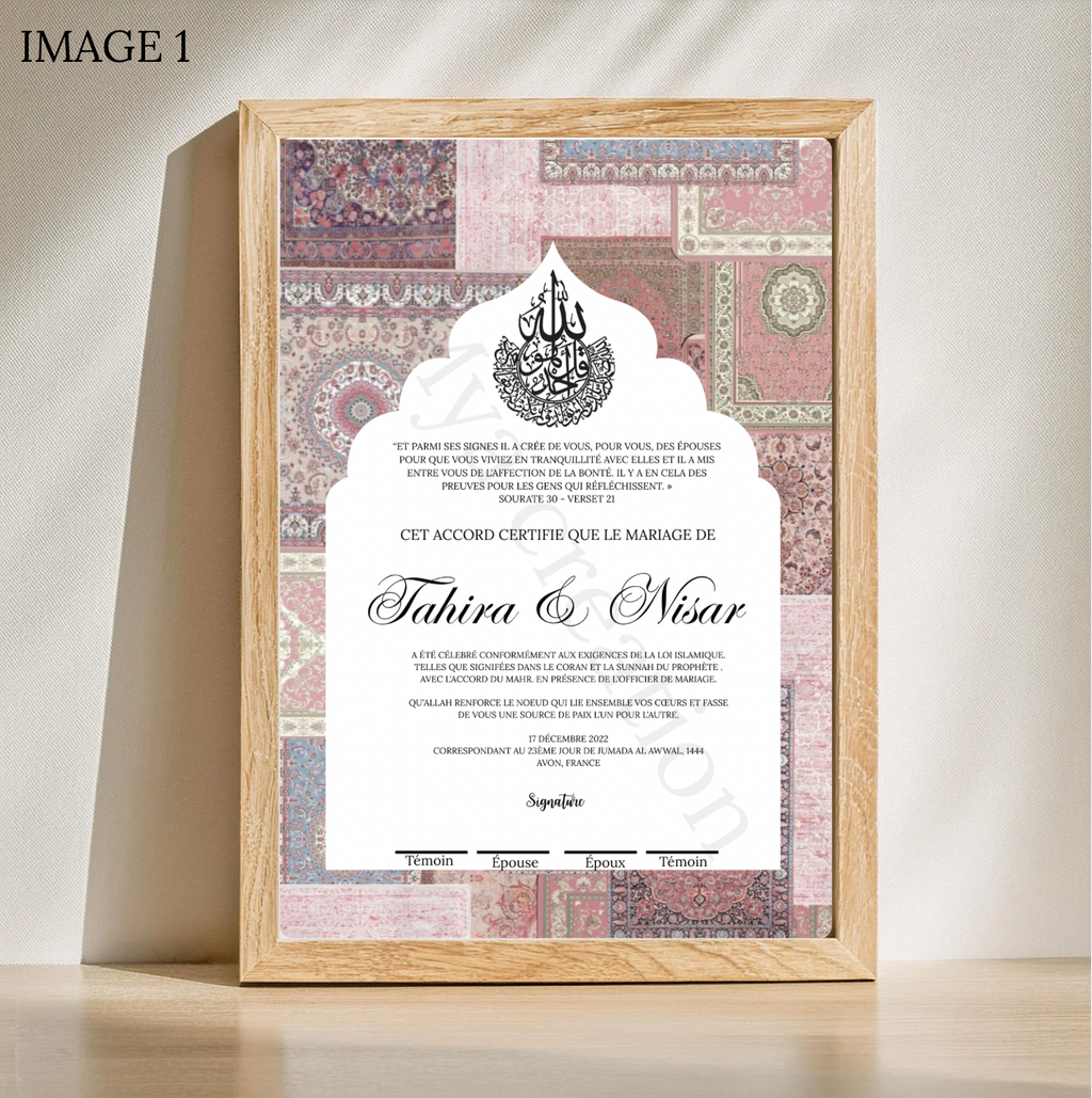 Contrat- Tapis d'Orient