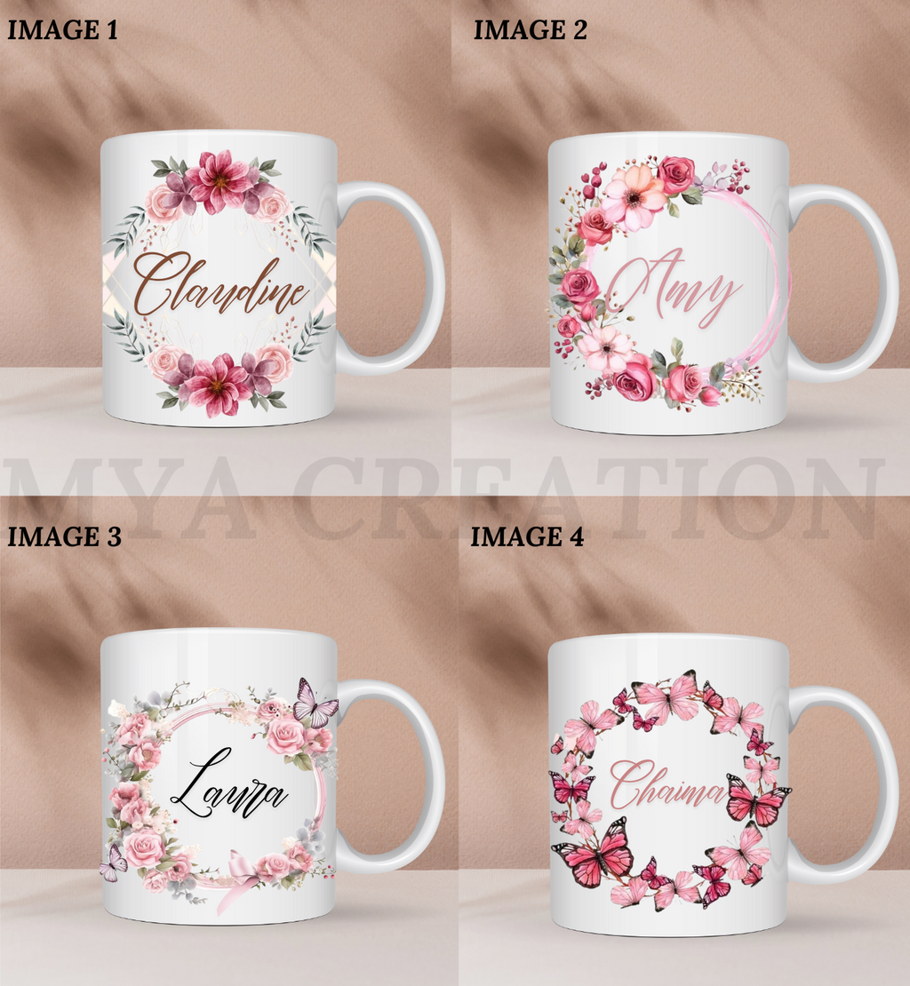 Mugs - Cadre Fleuri
