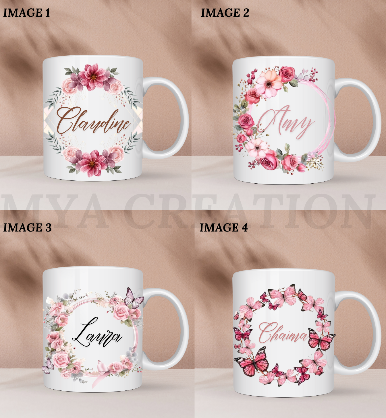 Mugs - Cadre Fleuri