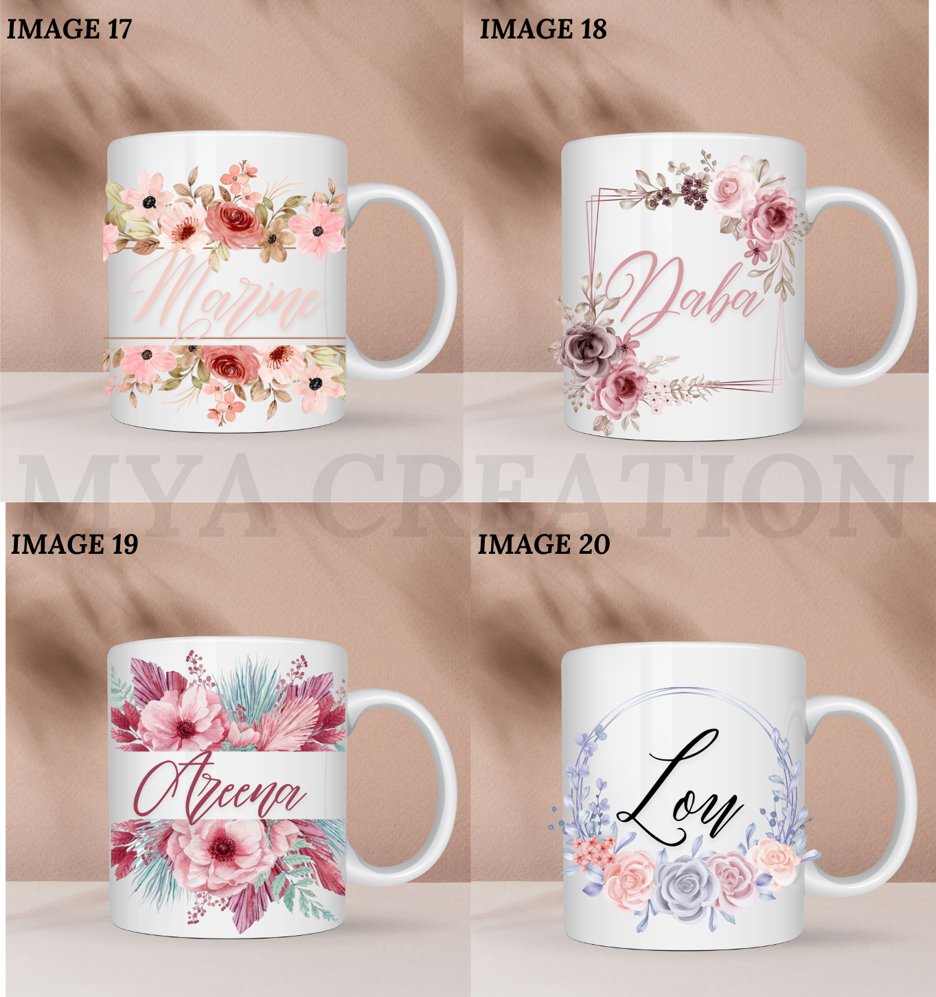 Mugs - Cadre Fleuri